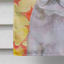 Load image into Gallery viewer, French Bulldog Black White Fall Flag Canvas House Size BB9971CHF
