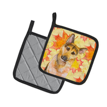 Load image into Gallery viewer, German Shepherd #2 Fall Pot Holders - Set of 2 - Heat-Resistant Kitchen Essentials BB9972PTHD