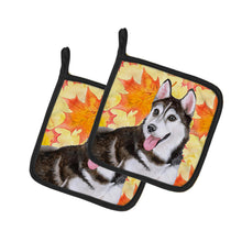 Load image into Gallery viewer, Siberian Husky #2 Fall Pot Holders - Set of 2 - Heat-Resistant Kitchen Essentials BB9973PTHD