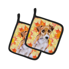 Load image into Gallery viewer, Jack Russell Terrier #2 Fall Pot Holders - Set of 2 - Heat-Resistant Kitchen Essentials BB9974PTHD