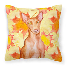 Load image into Gallery viewer, Pharaoh Hound Fall Fabric Decorative Pillow BB9976PW1818