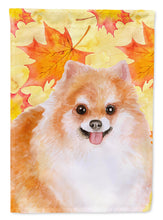Load image into Gallery viewer, Pomeranian #2 Fall Garden Flag - Outdoor Decorative Yard Flag BB9977GF