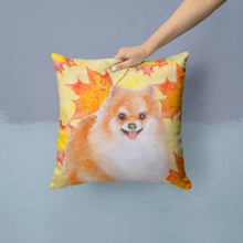 Load image into Gallery viewer, Pomeranian #2 Fall Throw Pillow - 14x14 Decorative Pillow – Art for Your Home &amp; Patio BB9977PW1414