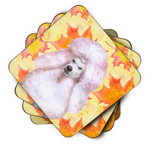 Load image into Gallery viewer, White Standard Poodle Fall Foam Coaster  BB9978FC