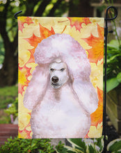 Load image into Gallery viewer, White Standard Poodle Fall Garden Flag - Outdoor Decorative Yard Flag BB9978GF