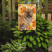 Load image into Gallery viewer, Shar Pei Puppy Fall Garden Flag - Outdoor Decorative Yard Flag BB9980GF