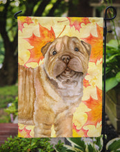 Load image into Gallery viewer, Shar Pei Puppy Fall Garden Flag - Outdoor Decorative Yard Flag BB9980GF
