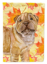 Load image into Gallery viewer, Shar Pei Puppy Fall Garden Flag - Outdoor Decorative Yard Flag BB9980GF