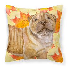Load image into Gallery viewer, Shar Pei Puppy Fall Fabric Decorative Pillow BB9980PW1818
