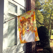 Load image into Gallery viewer, Sheltie Fall Flag Canvas House Size BB9981CHF