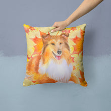 Load image into Gallery viewer, Sheltie Fall Throw Pillow - 14x14 Decorative Pillow – Art for Your Home &amp; Patio BB9981PW1414