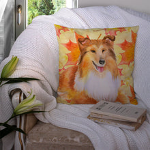 Load image into Gallery viewer, Sheltie Fall Throw Pillow - 14x14 Decorative Pillow – Art for Your Home &amp; Patio BB9981PW1414