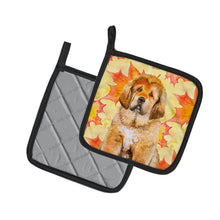Load image into Gallery viewer, Tibetan Mastiff Fall Pot Holders - Set of 2 - Heat-Resistant Kitchen Essentials BB9982PTHD