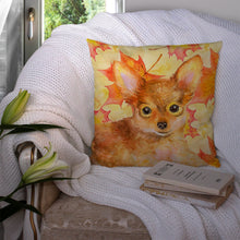 Load image into Gallery viewer, Toy Terrier Fall Throw Pillow - 14x14 Decorative Pillow – Art for Your Home &amp; Patio BB9983PW1414