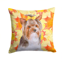 Load image into Gallery viewer, Yorkshire Terrier #2 Fall Throw Pillow - 14x14 Decorative Pillow – Art for Your Home &amp; Patio