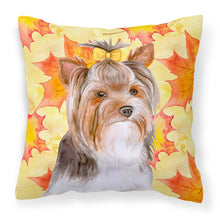 Load image into Gallery viewer, Yorkshire Terrier #2 Fall Fabric Decorative Pillow BB9984PW1818