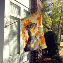 Load image into Gallery viewer, Miniature Pinscher #2 Fall Flag Canvas House Size BB9985CHF