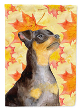 Load image into Gallery viewer, Miniature Pinscher #2 Fall Flag Canvas House Size BB9985CHF