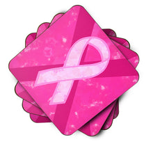 Load image into Gallery viewer, Breast Cancer Battle Flag  Coasters - Set of 4 Lightweight Foam, Absorbent Drink Coasters