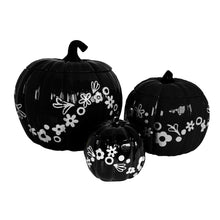 Load image into Gallery viewer, Crazy Daisy Pumpkin Jars in Black