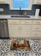 Load image into Gallery viewer, Rooster and Chickens by Daphne Baxter Machine Washable Memory Foam Mat BDBA0056RUG