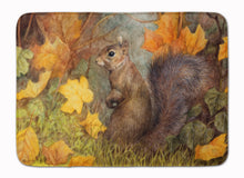 Load image into Gallery viewer, Grey Squirrel in Fall Leaves Machine Washable Memory Foam Mat BDBA0097RUG