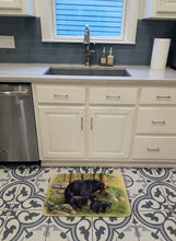 Load image into Gallery viewer, Black Bears by Daphne Baxter Machine Washable Memory Foam Mat BDBA0114RUG