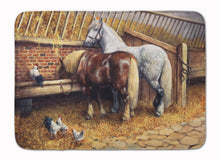 Load image into Gallery viewer, Horses Eating with the Chickens Machine Washable Memory Foam Mat BDBA0135RUG