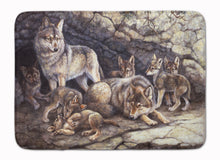 Load image into Gallery viewer, Wolf Wolves by the Den Machine Washable Memory Foam Mat BDBA0157RUG