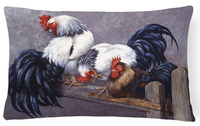 Roosters Roosting Fabric Decorative Pillow BDBA0208PW1216