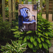 Load image into Gallery viewer, On The Chair Siamese cat Garden Flag – Decorative Outdoor Yard Flag BDBA0273GF