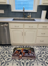 Load image into Gallery viewer, Basset Hound Puppies, Momma and Daddy Machine Washable Memory Foam Mat BDBA0276RUG