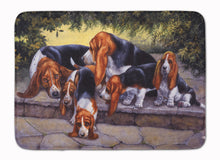 Load image into Gallery viewer, Basset Hound Puppies, Momma and Daddy Machine Washable Memory Foam Mat BDBA0276RUG