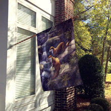Load image into Gallery viewer, Otters by the Waterfall by Daphne Baxter Flag Canvas House Size BDBA0293CHF