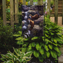 Load image into Gallery viewer, Otters by the Waterfall by Daphne Baxter Garden Flag – Decorative Outdoor Yard Flag BDBA0293GF