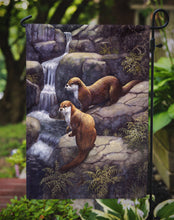 Load image into Gallery viewer, Otters by the Waterfall by Daphne Baxter Garden Flag – Decorative Outdoor Yard Flag BDBA0293GF