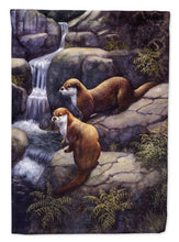 Load image into Gallery viewer, Otters by the Waterfall by Daphne Baxter Garden Flag – Decorative Outdoor Yard Flag BDBA0293GF
