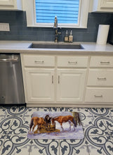 Load image into Gallery viewer, Horses eating Hay in the Snow Machine Washable Memory Foam Mat BDBA0297RUG