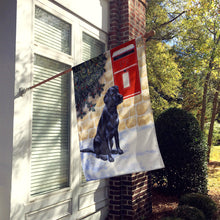 Load image into Gallery viewer, Black Labrador by the Mail Box Flag Canvas House Size BDBA0301CHF