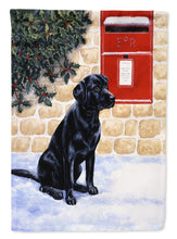 Load image into Gallery viewer, Black Labrador by the Mail Box Flag Canvas House Size BDBA0301CHF