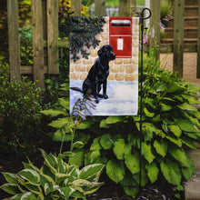 Load image into Gallery viewer, Black Labrador by the Mail Box Garden Flag – Decorative Outdoor Yard Flag BDBA0301GF