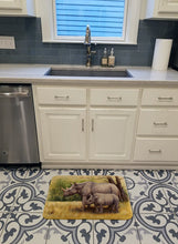 Load image into Gallery viewer, Rhinoceros by Daphne Baxter Machine Washable Memory Foam Mat BDBA0306RUG