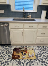 Load image into Gallery viewer, Rooster and Hens Chickens in the Barn Machine Washable Memory Foam Mat BDBA0339RUG