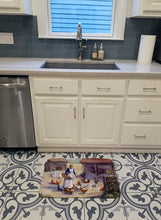 Load image into Gallery viewer, Chicken Hen Feeding Time Machine Washable Memory Foam Mat BDBA0352RUG