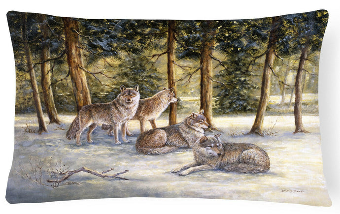 Wolves by Daphne Baxter Fabric Decorative Pillow BDBA0371PW1216