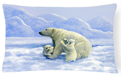 Polar Bears by Daphne Baxter Fabric Decorative Pillow BDBA0428PW1216