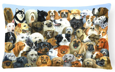 Fifty One Dogs Fabric Decorative Pillow BDBA0441PW1216