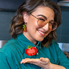 Load image into Gallery viewer, Tomato Time Brooch by Erstwilder