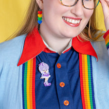 Load image into Gallery viewer, Shy Violet Brooch Rainbow Brite x Erstwilder