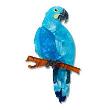 Load image into Gallery viewer, Glaucous Macaw Brooch by Erstwilder
